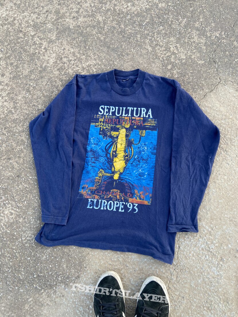 Vintage sepultura European tour 1993 bootleg shirt