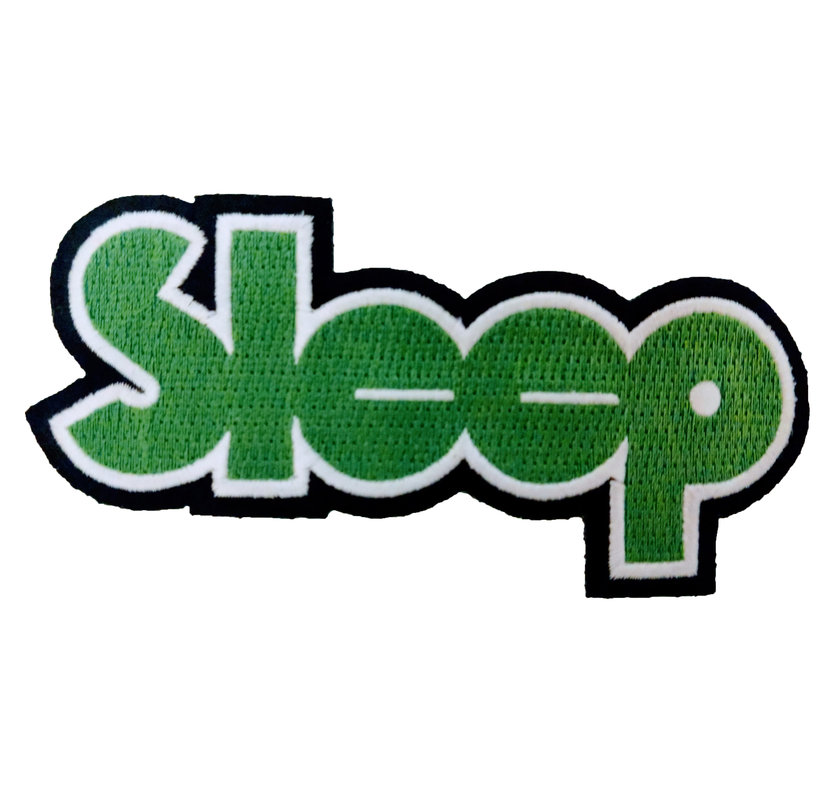 Sleep embroidered logo patch