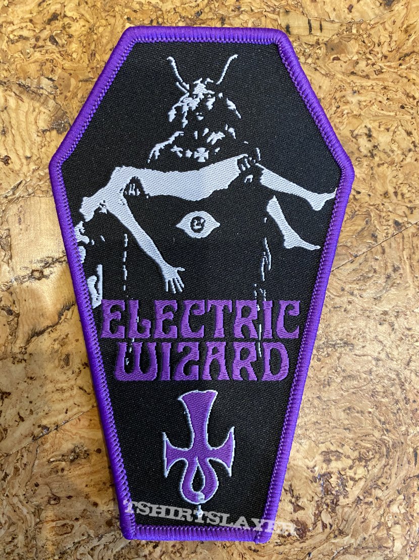 Electric Wizard Coffin Patch purple border 