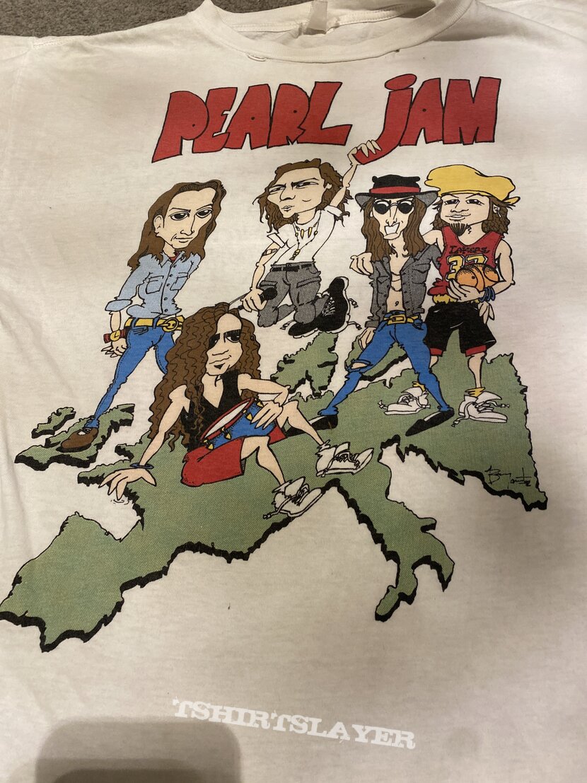 pearl jam cartoon t shirt