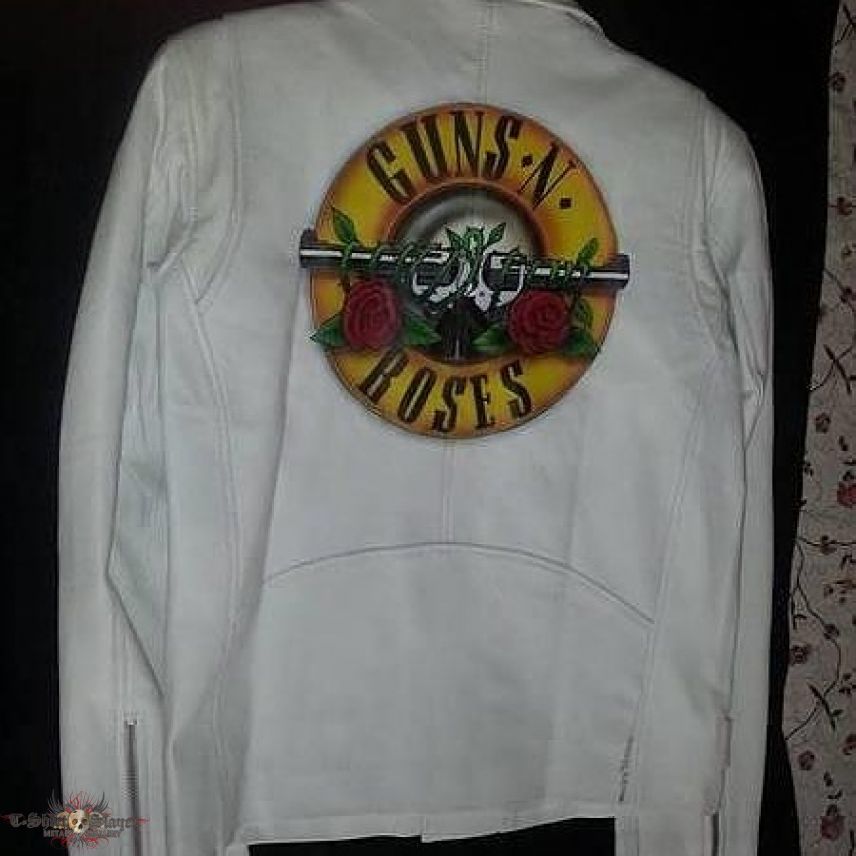 Guns N&#039; Roses Guns and Roses hand painted leather jacket 