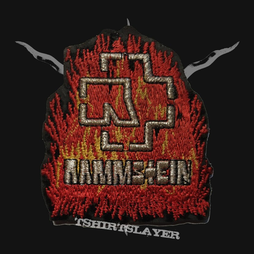 Rammstein - Burning Logo [Shape, Embroidered]