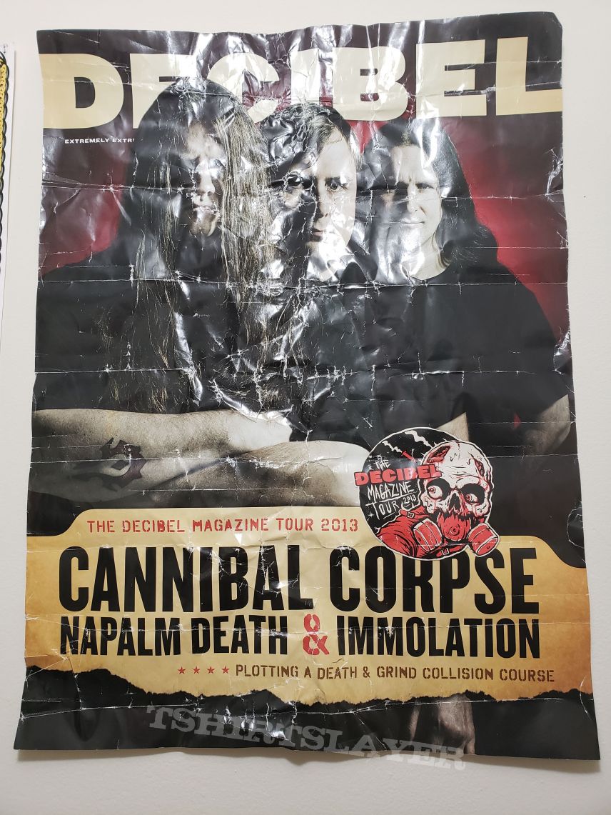 Cannibal Corpse 2013 Decibel Magazine tour poster