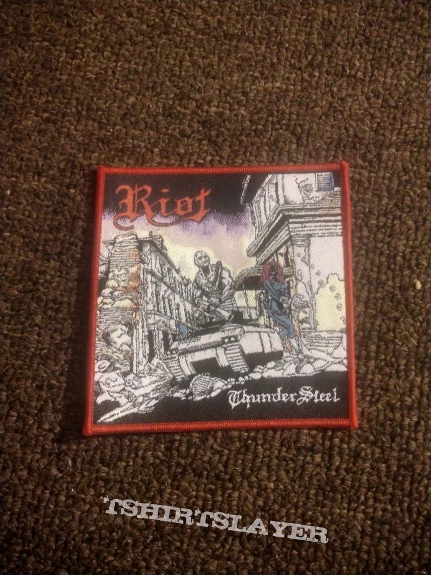 Riot - Thundersteel Woven Patch (Red Border)