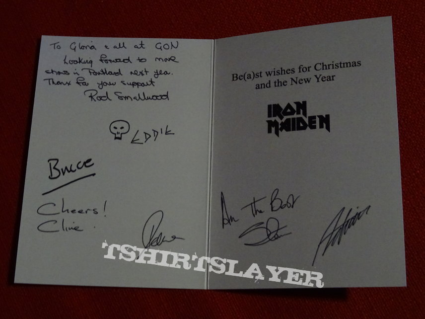 Iron Maiden 1982 Christmas card