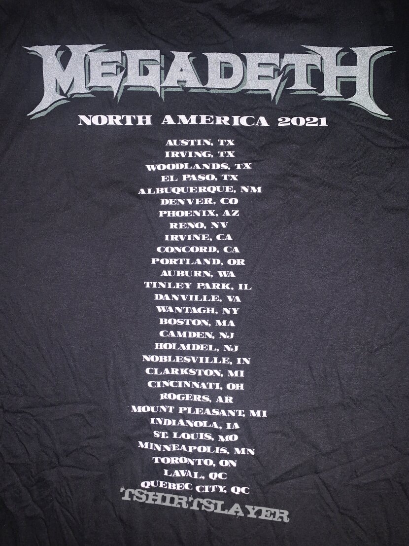 Megadeth: 2021 tour t-shirt (Megabucks/Viccoin)  
