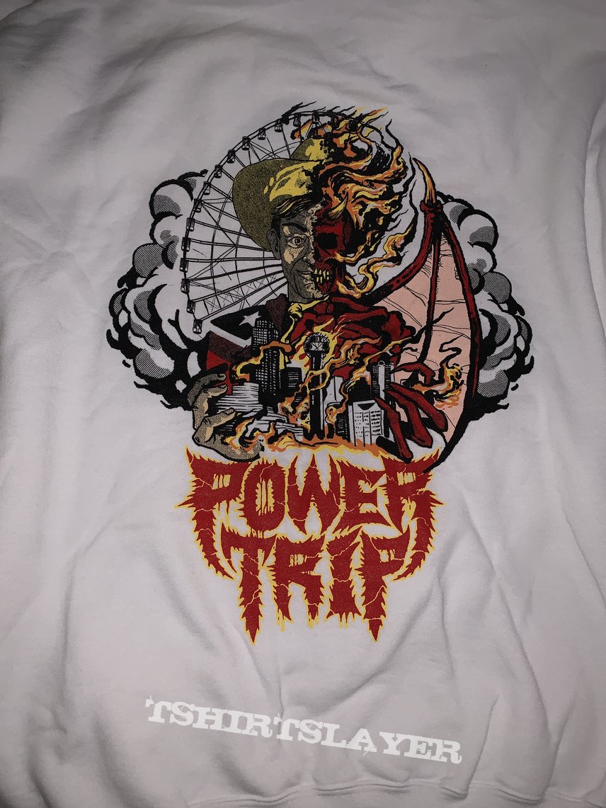 Power Trip: *exclusive* one-night only Evil Beat Vol. II white hoodie Power Trip: *exclusive* one-night only Evil Beat Vol. II white hoodie