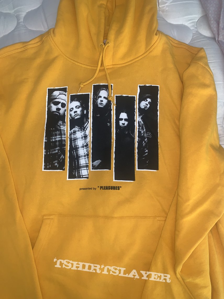 Korn: *rare* 2018 Pleasures yellow hoodie