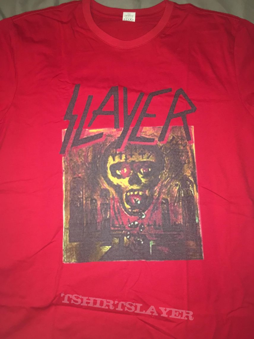 Slayer: Seasons In The Abyss All-Red T-Shirt 