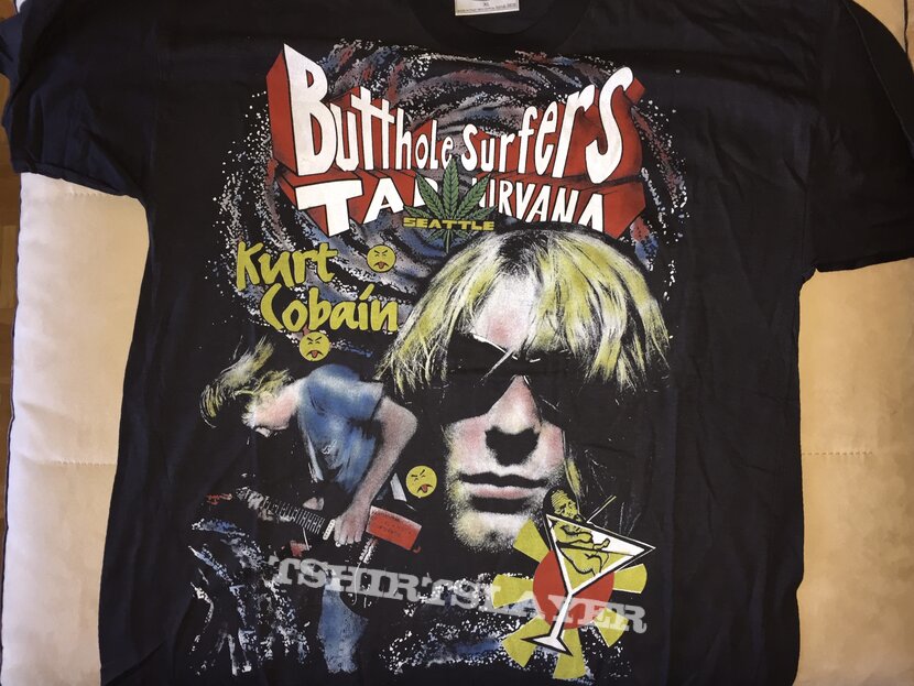 Kurt Cobain; Nirvana; Butthole Surfers; Tad Butthole Surfers, TAD &amp; Nirvana (Seattle scene shirt) 