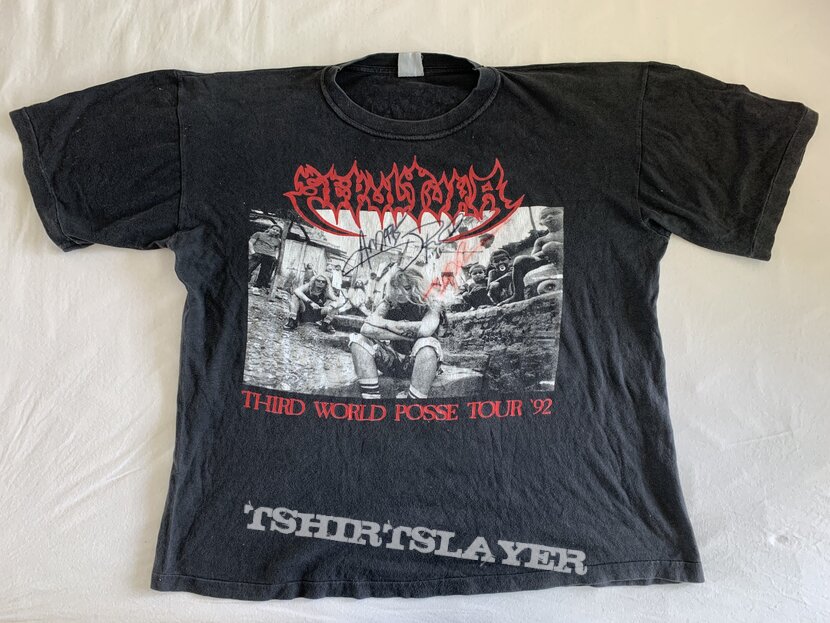 Sepultura - “Third World Posse ‘92” Tour shirt with autographs of the band members