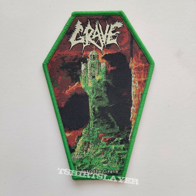 Grave - Into the Grave woven patch