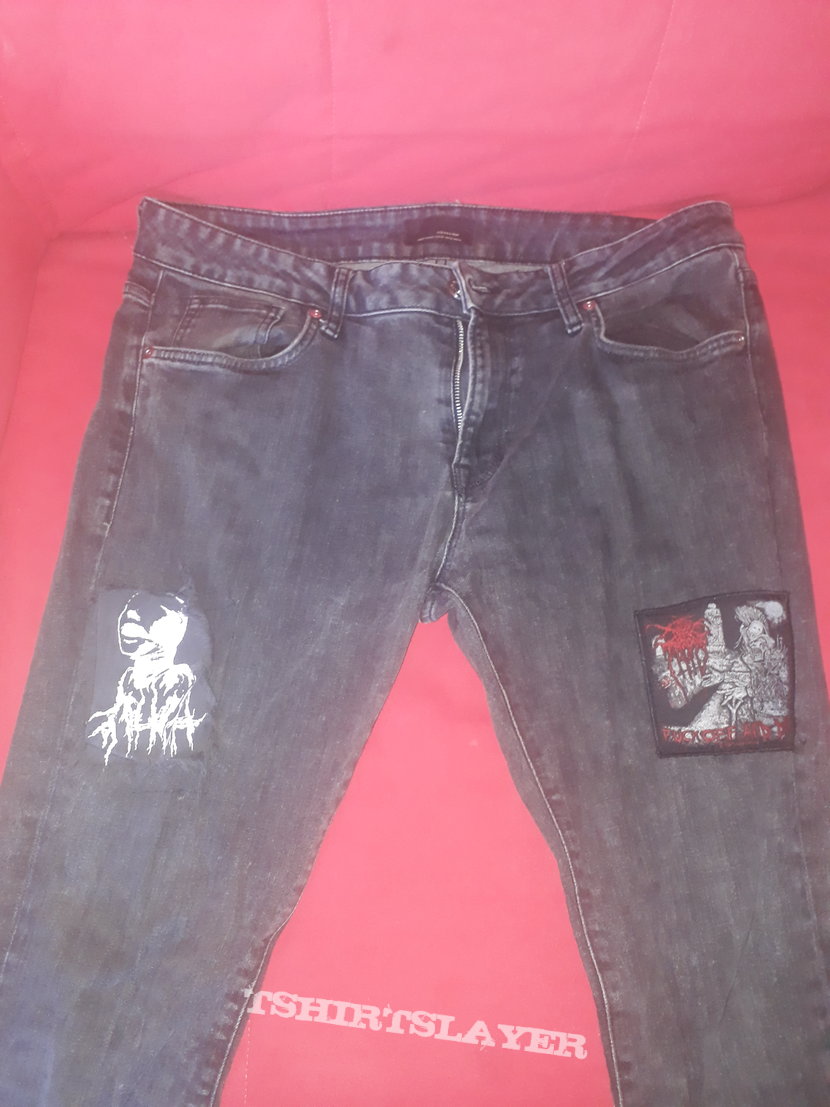 Darkthrone Skinny Jeans with patches