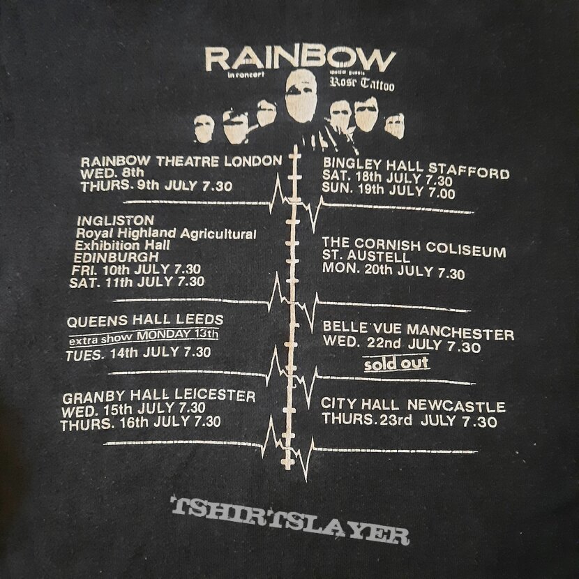 Rainbow 1982 Tour shirt