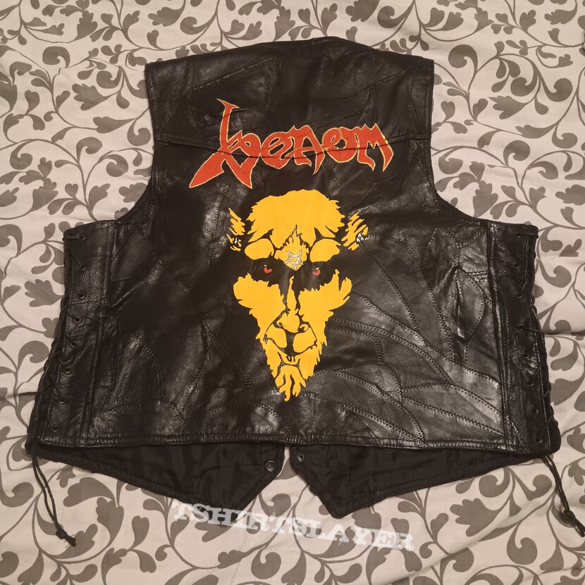 Venom painted leather vest