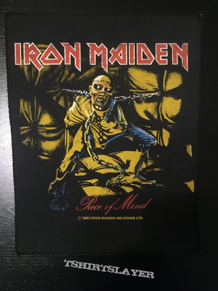 Iron Maiden - Piece of Mind - Back Patch 1983 (Version 1 - Ocher)