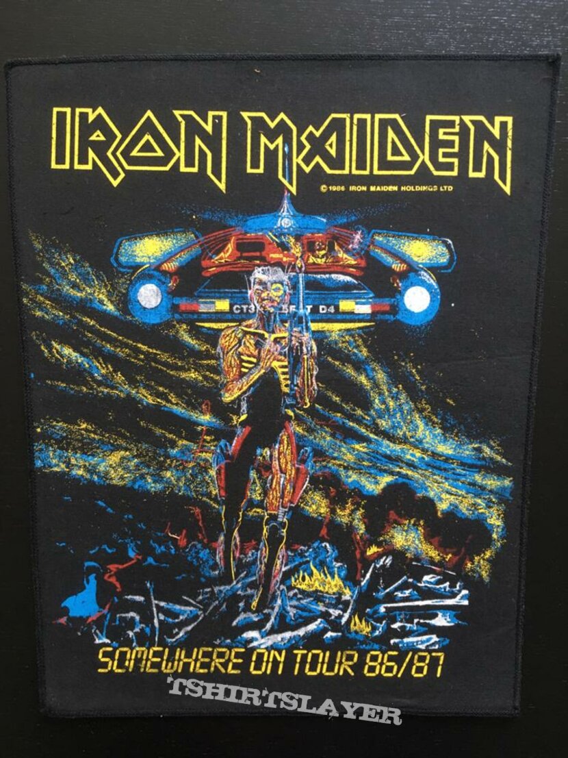 Iron Maiden - Somewhere on Tour - Back Patch 1986 | TShirtSlayer TShirt and  BattleJacket Gallery