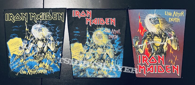 Iron Maiden - Live After Death - Bootleg(?) Back Patch (version 3)
