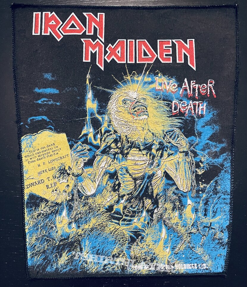 Iron Maiden - Live After Death - Bootleg(?) Back Patch (version 3)