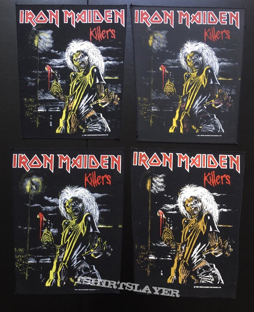 Iron Maiden - Killers - Back Patch 1981 (Version 2 - Foggy Light nr.1)