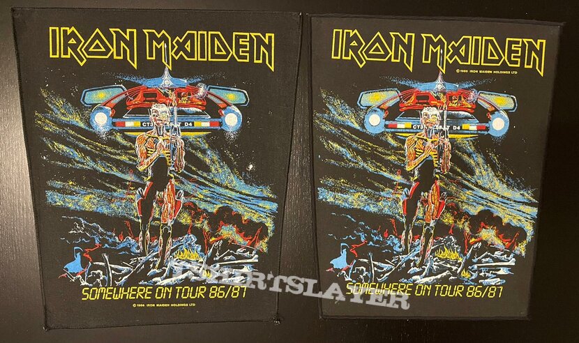 Iron Maiden - Somewhere on Tour - Back Patch 1986 (Lower Licensing)