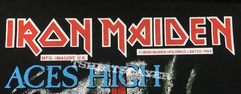 Iron Maiden - Aces High - Transfer on Back Patch 1984