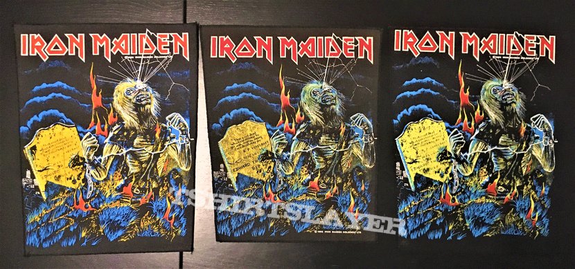 Iron Maiden - Live after Death - Back Patch 1985 (Blue Version - Upper Copyright)