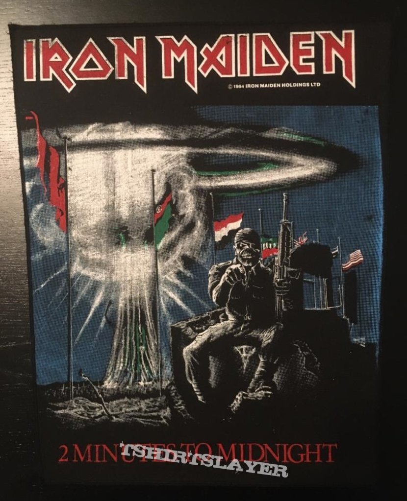Iron Maiden - 2 Minutes to Midnight - Back Patch 1984 (Dark Blue Version)