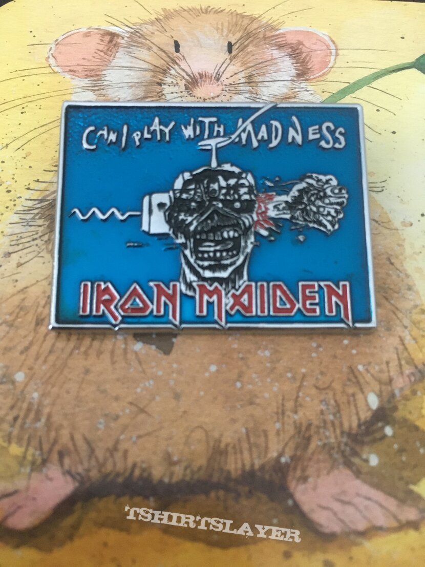 Iron Maiden - Can I Play with Madness pin 1991