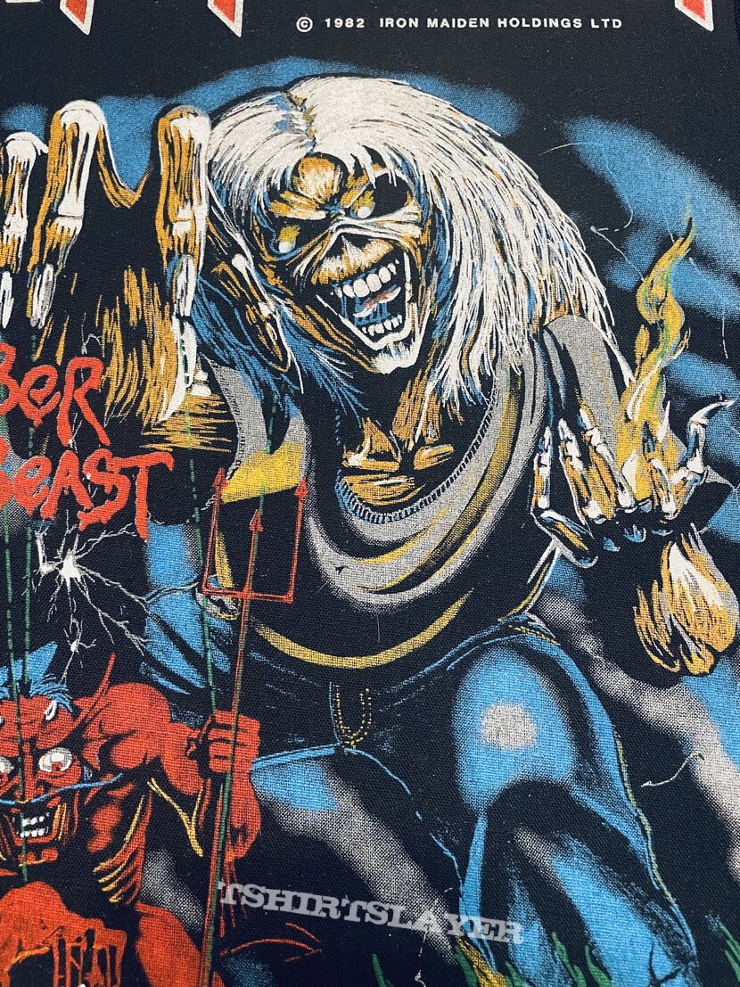 Iron Maiden - Number of the Beast - Back Patch (Grey Version)