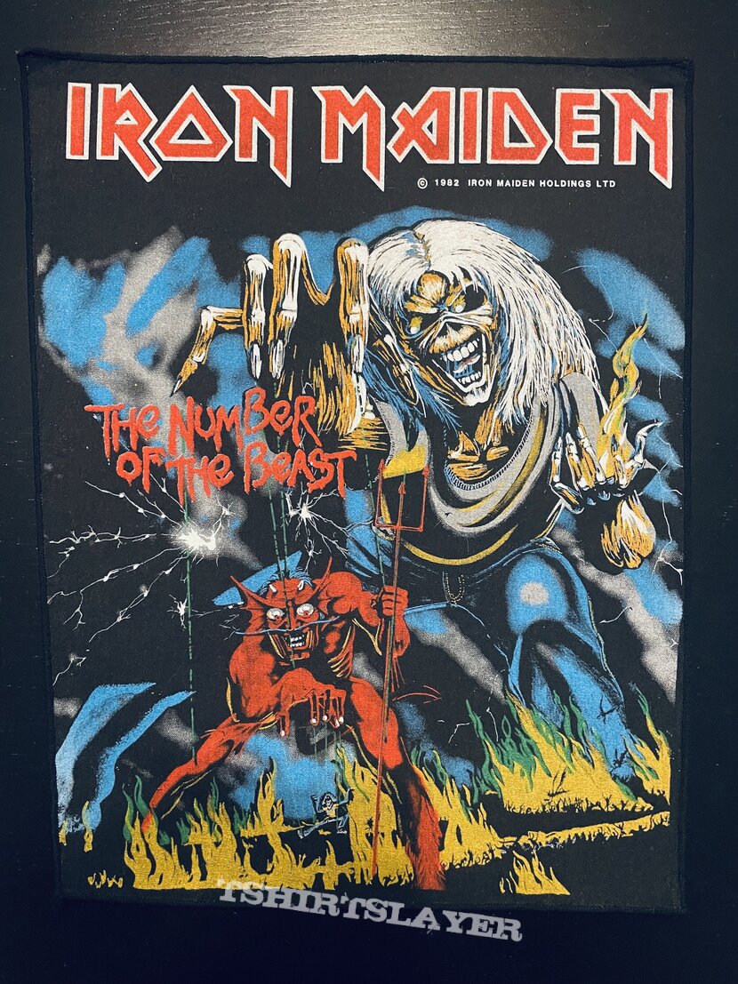 Iron Maiden - Number of the Beast - Back Patch (Grey Version)