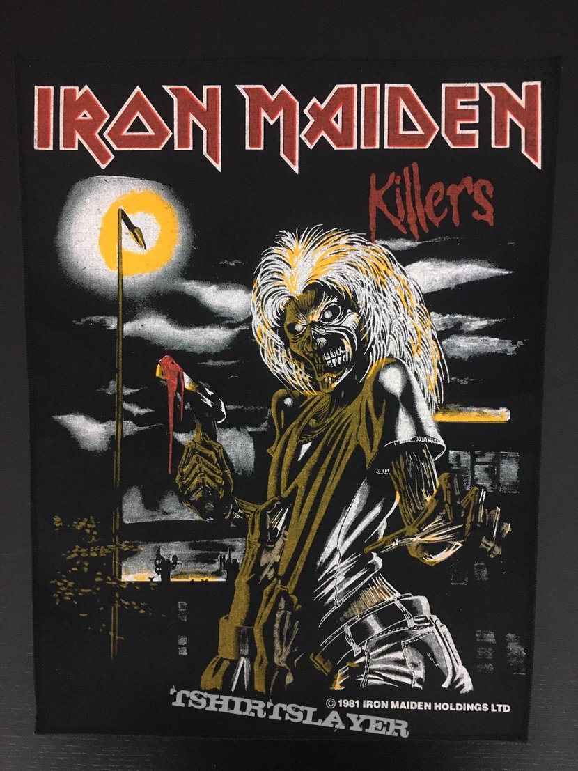 Iron Maiden - Killers - Back Patch 1981 (Version 6 - Bright Light nr.3)