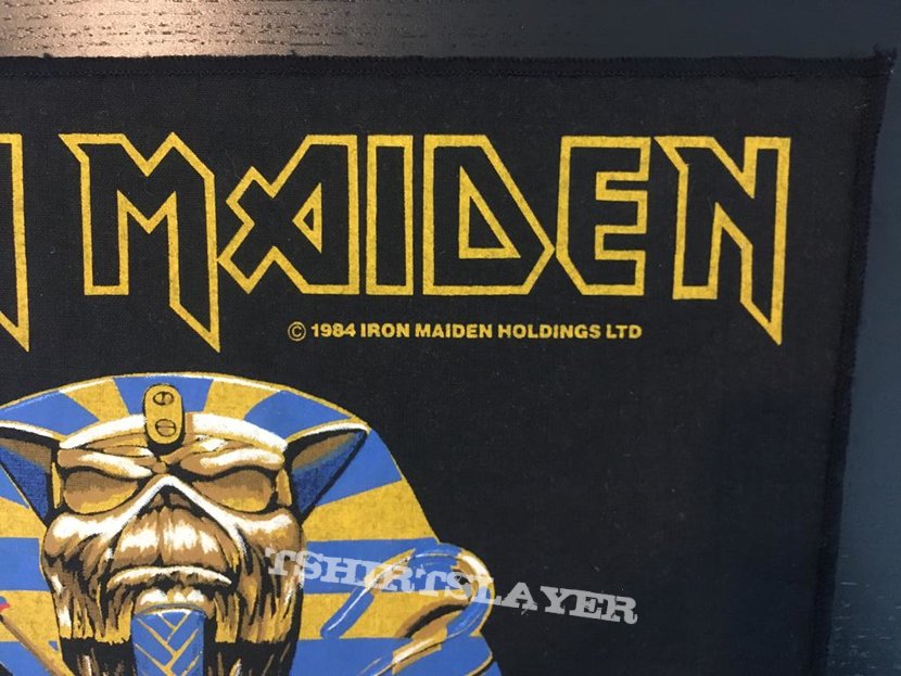Iron Maiden - Powerslave - Back Patch 1984 (Sarcophagus version - SINGED by Nicko! - On Vest)