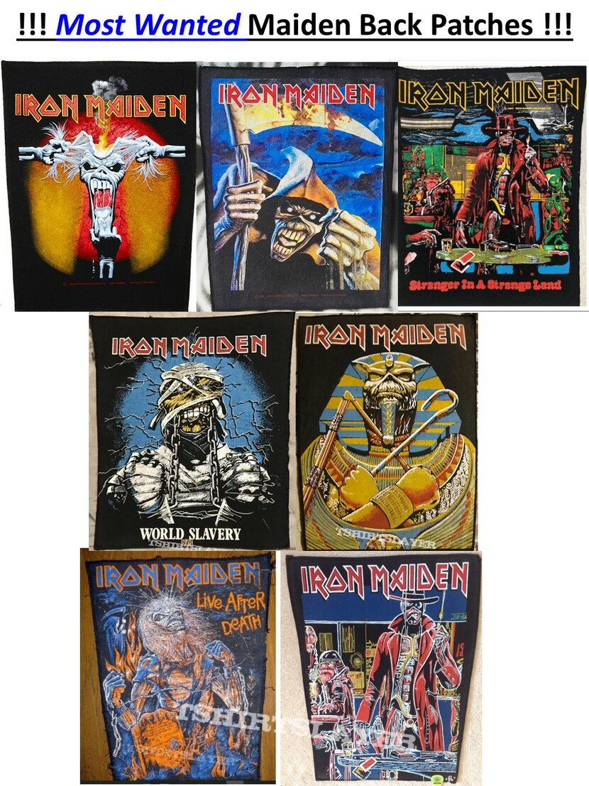 Iron Maiden WANTED - Back Patches