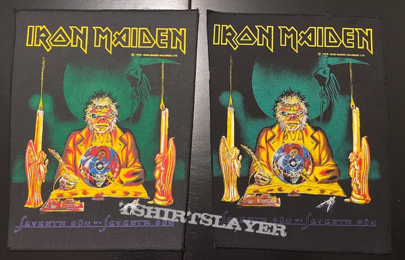 Iron Maiden - 7th Son of a 7th Son - Back Patch 1988 (Yellow Version)