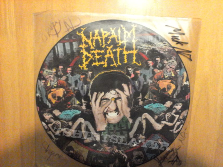 Napalm Death FETO SIGNED PD 1988