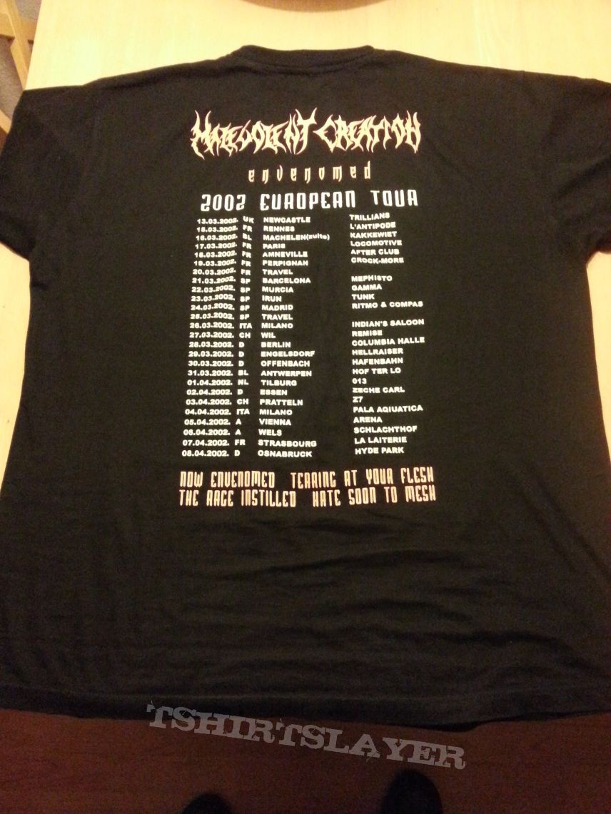 Malevolent Creation tour shirt 2002