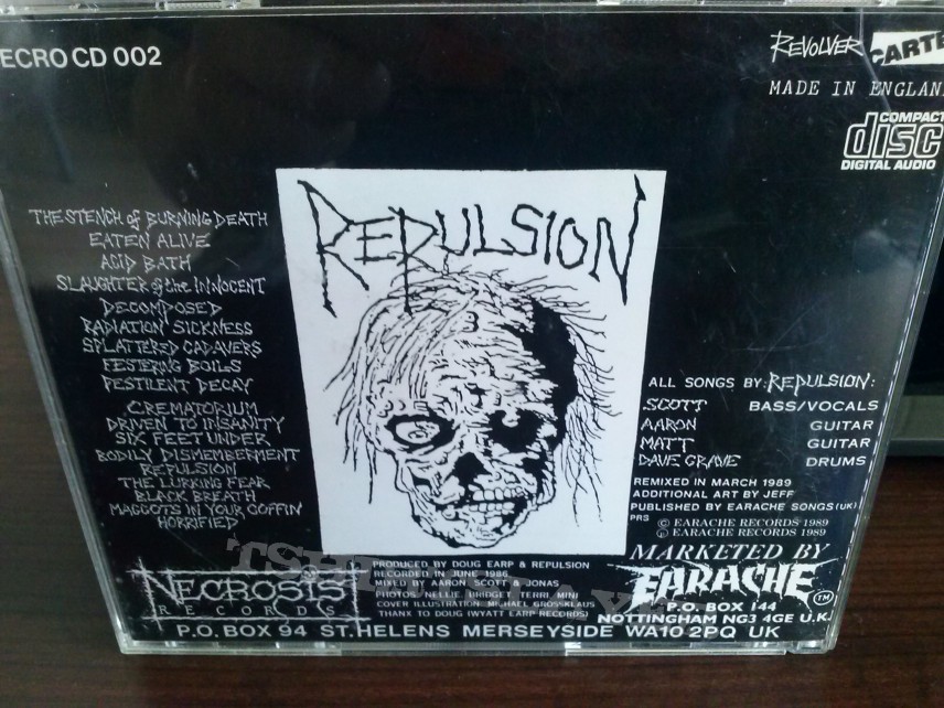 Repulsion Horrified Necrosis Earache 1989