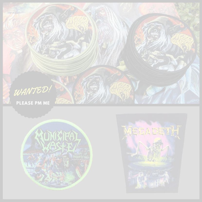 Wanted: Acid Witch, Municipal Waste and Megadeth Patches