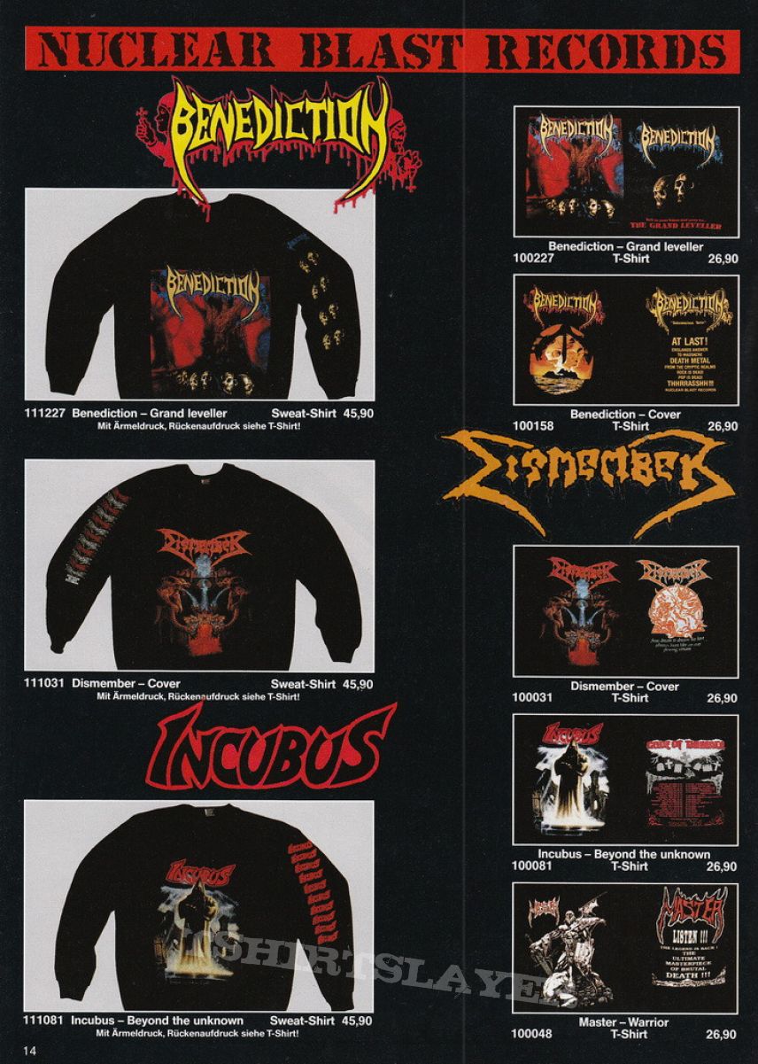 Catalog EMP Katalog 1991/92 - Thrash / Death Metal T-Shirts ...