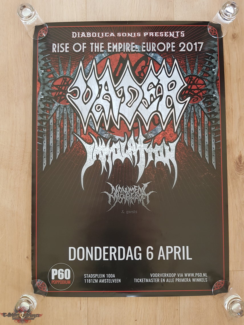 Vader Rise Of The Empire Europe 2017 - tour poster Vader Rise Of The Empire Europe 2017 - tour poster