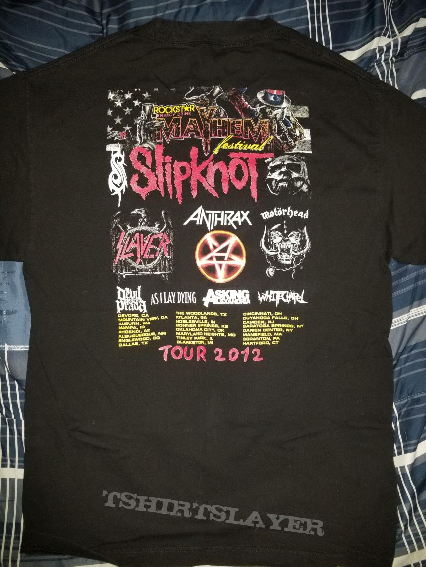 Slipknot Mayhem Festival 2012 bootleg shirt