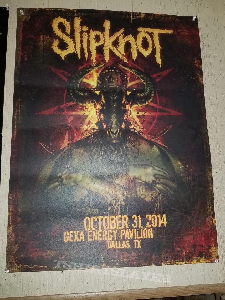 Slipknot Prepare For Hell Tour poster from Dallas, Tx