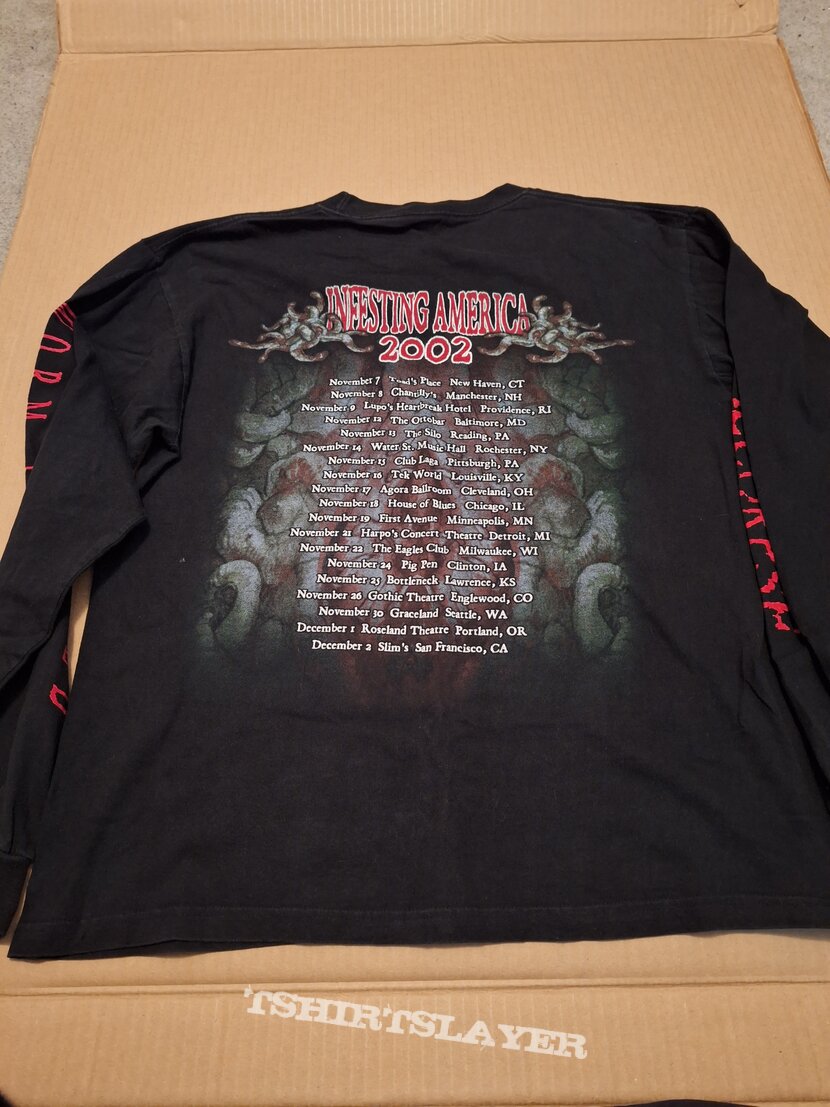 Cannibal Corpse Worm Infested Tour 2002 longsleeve | TShirtSlayer ...