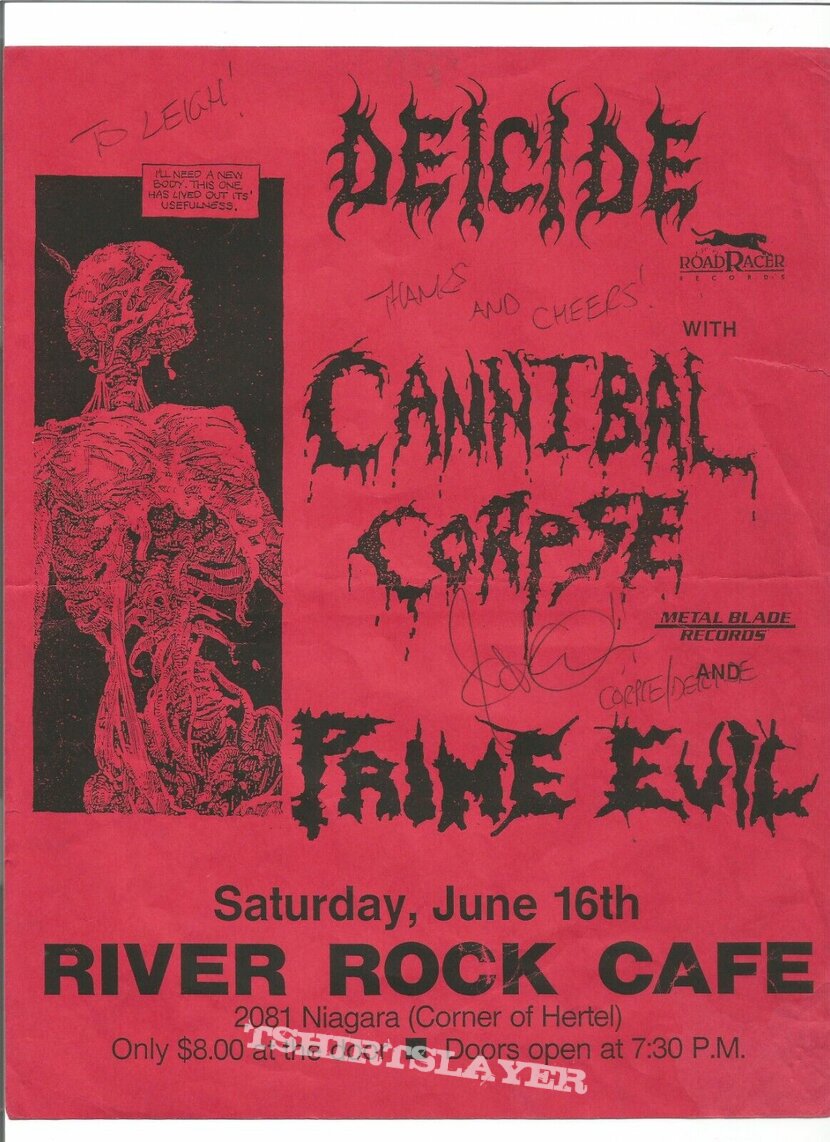 Cannibal Corpse Hammer Smashed Face handwritten lyrics