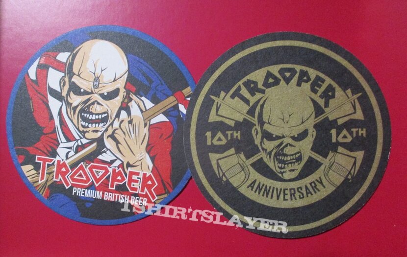 Iron Maiden The Trooper 10th Anniversary Event Promo Beer Mat Set