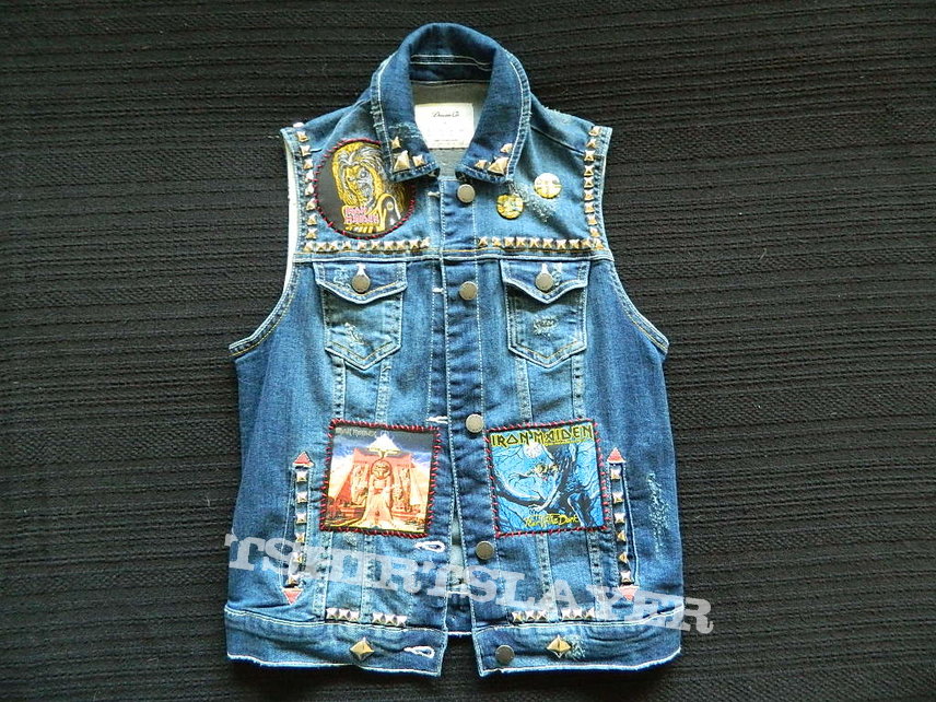 IRON MAIDEN BATTLE VEST Iron Maiden hand made battle vest