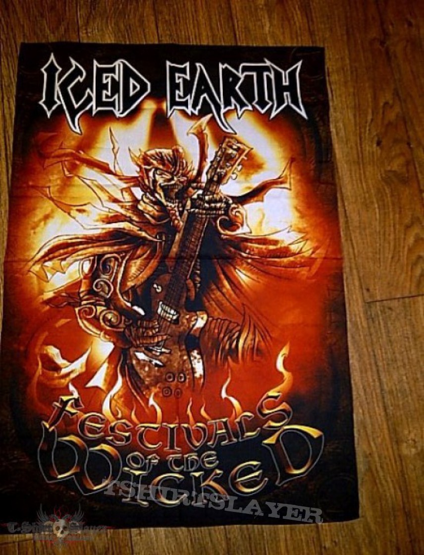 Other Collectable - Iced Earth - Festivals of the Wicked Textile Poster