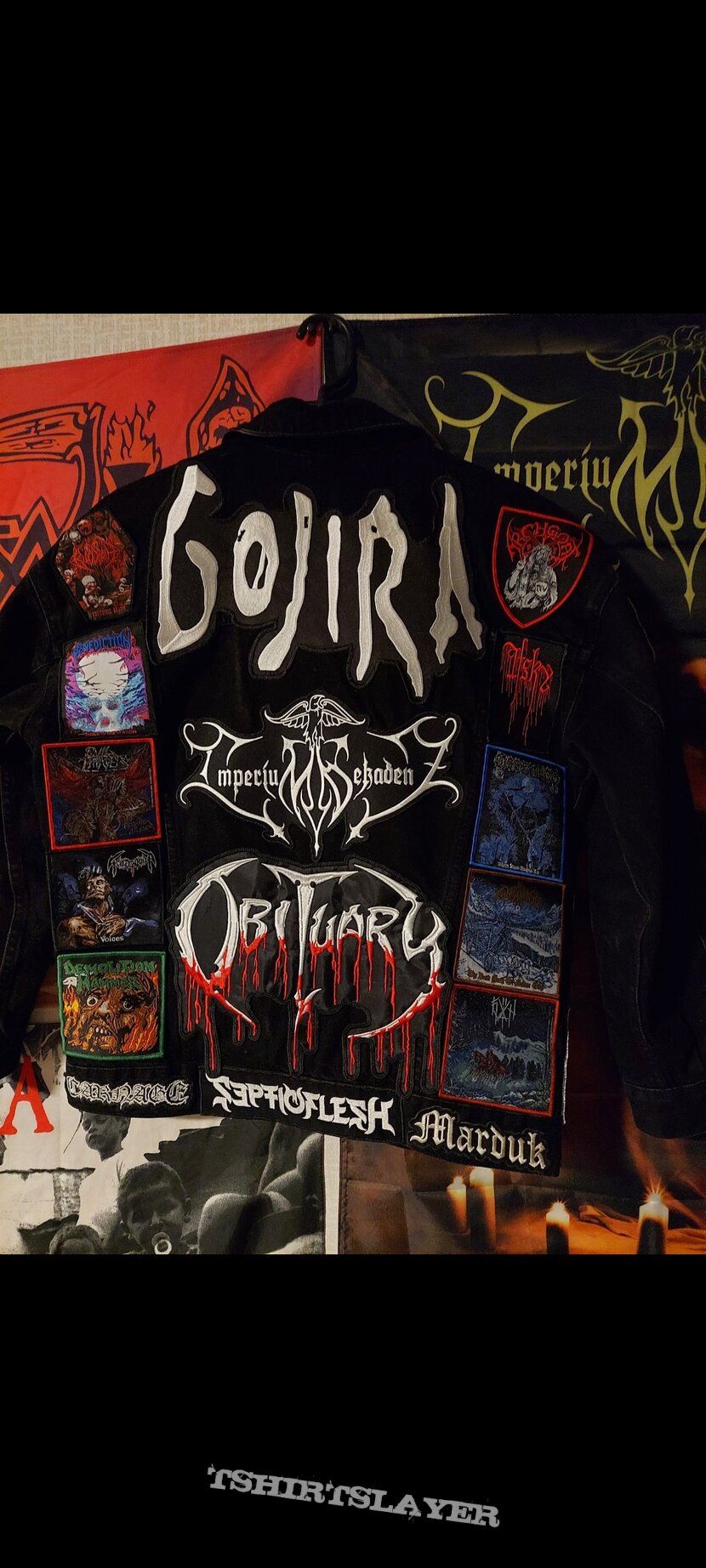 Gojira Battle jacket project 1, theme Death/Thrash and Black sided.