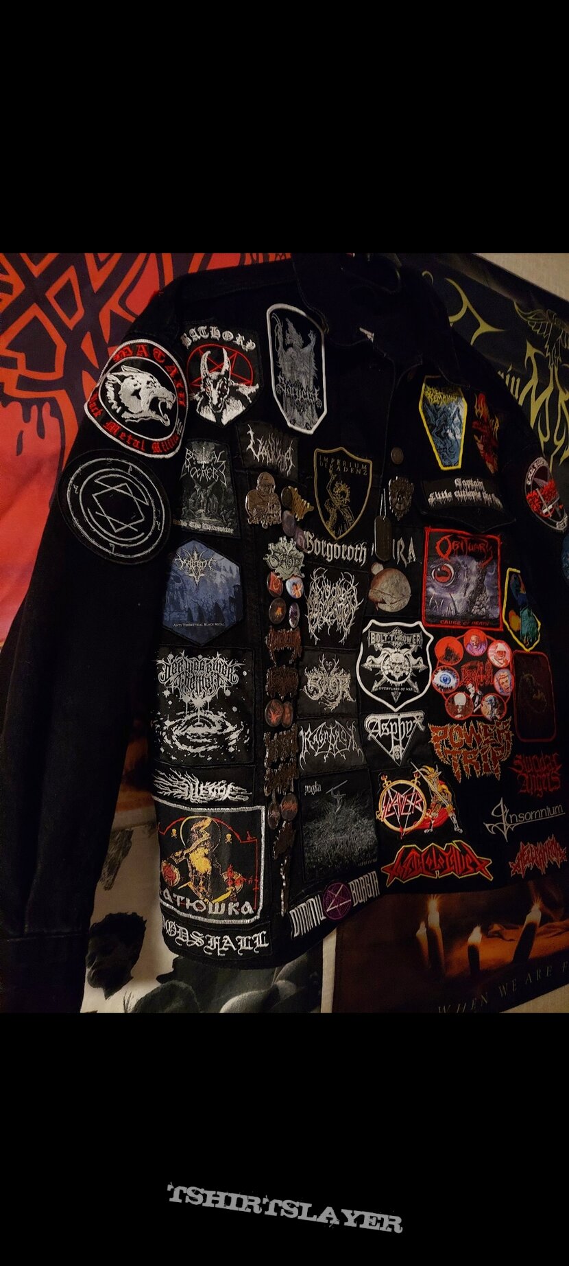 Gojira Battle jacket project 1, theme Death/Thrash and Black sided.